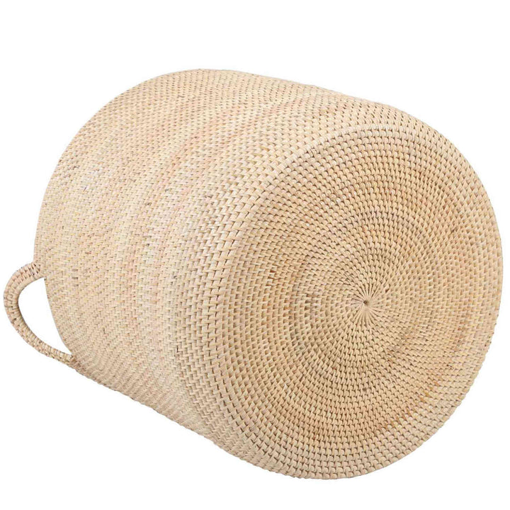 Cesto de rattan Elie Natural com alças