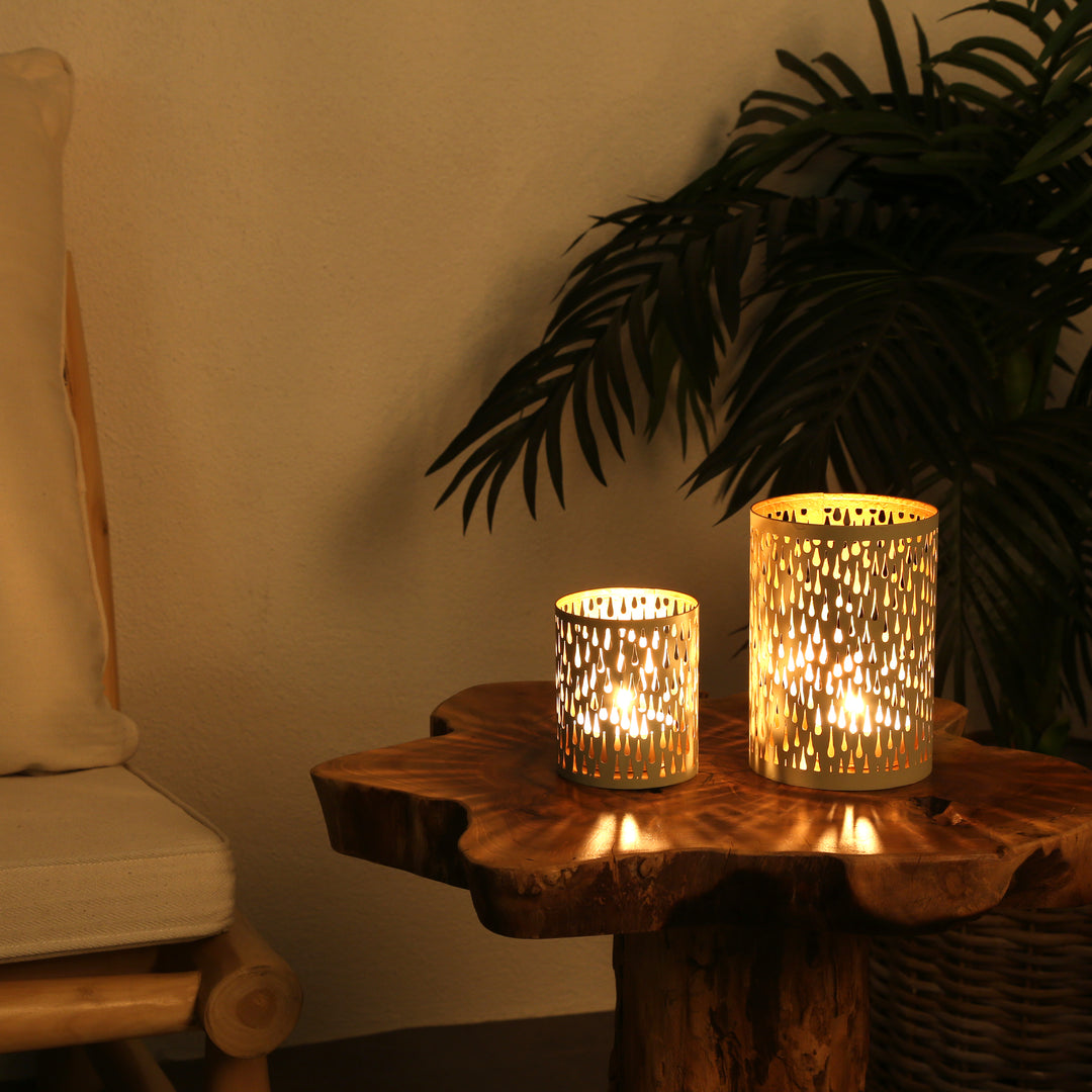 Conjunto de 2 castiçais para velas Lia