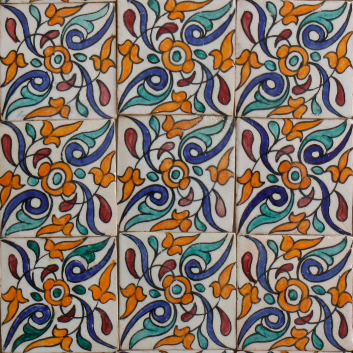 Azulejo pintado à mão – Ornamento Boémio