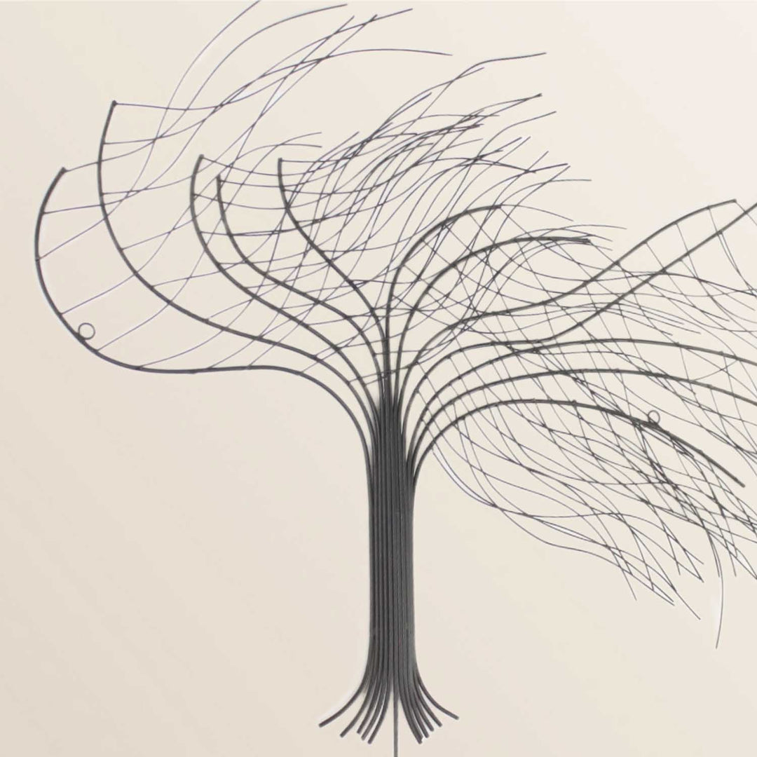 Decoração de parede em metal em forma de árvore