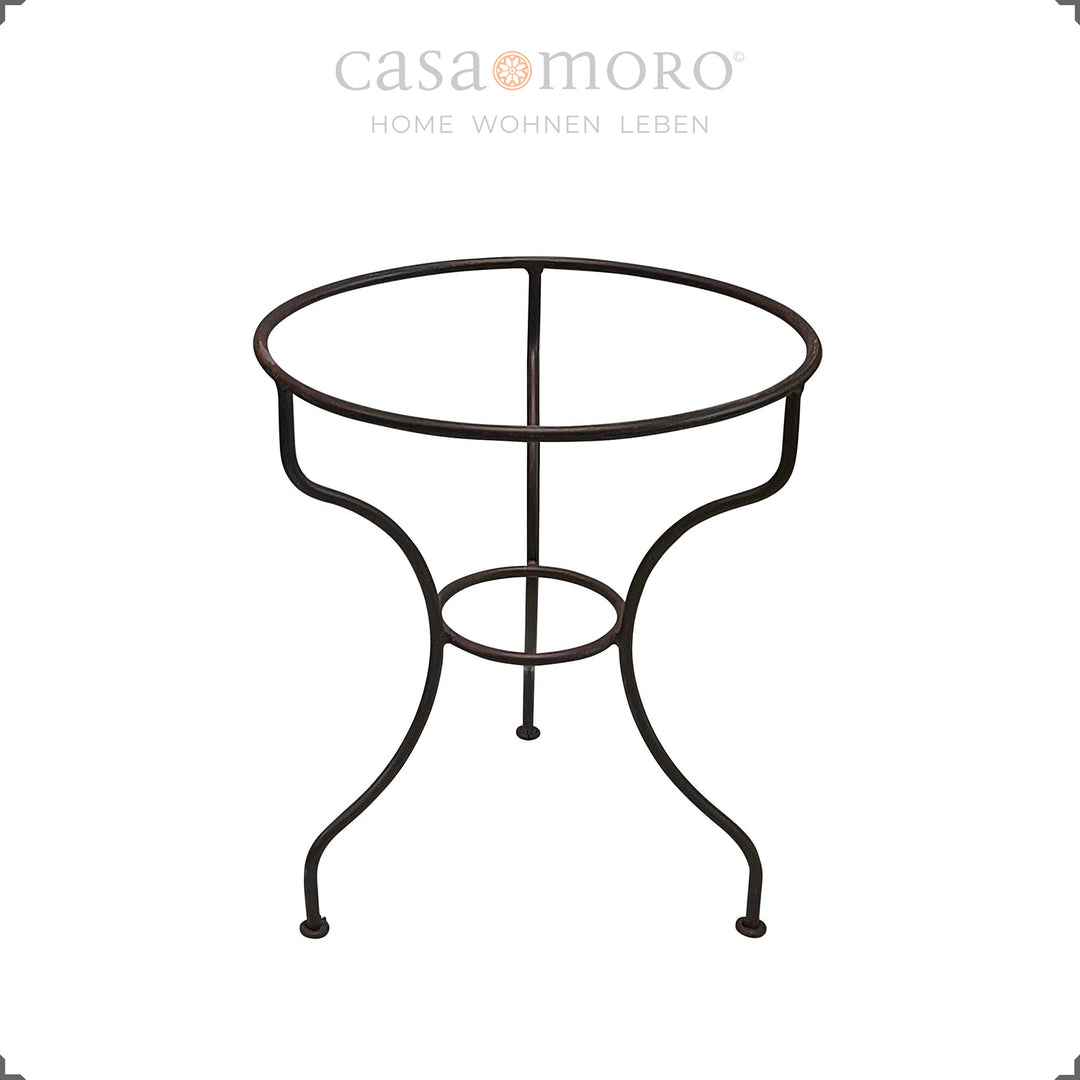 Mesa compacta com 45 cm de diâmetro, 50 cm de altura e tampo solto com cerca de 11 kg