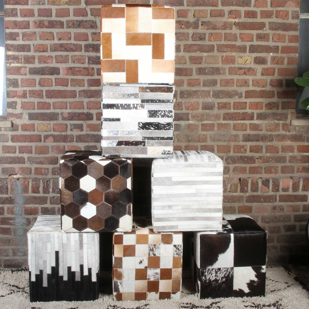 Banco de pele em patchwork Jaspal