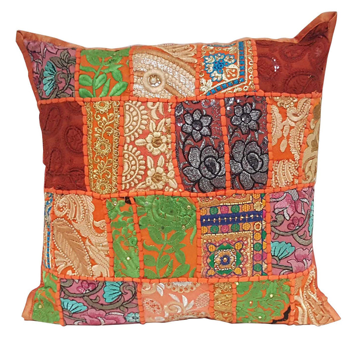 Almofada indiana em patchwork Mar