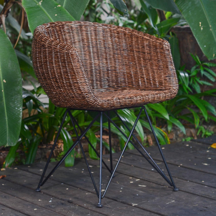 Poltrona Paris em rattan natural