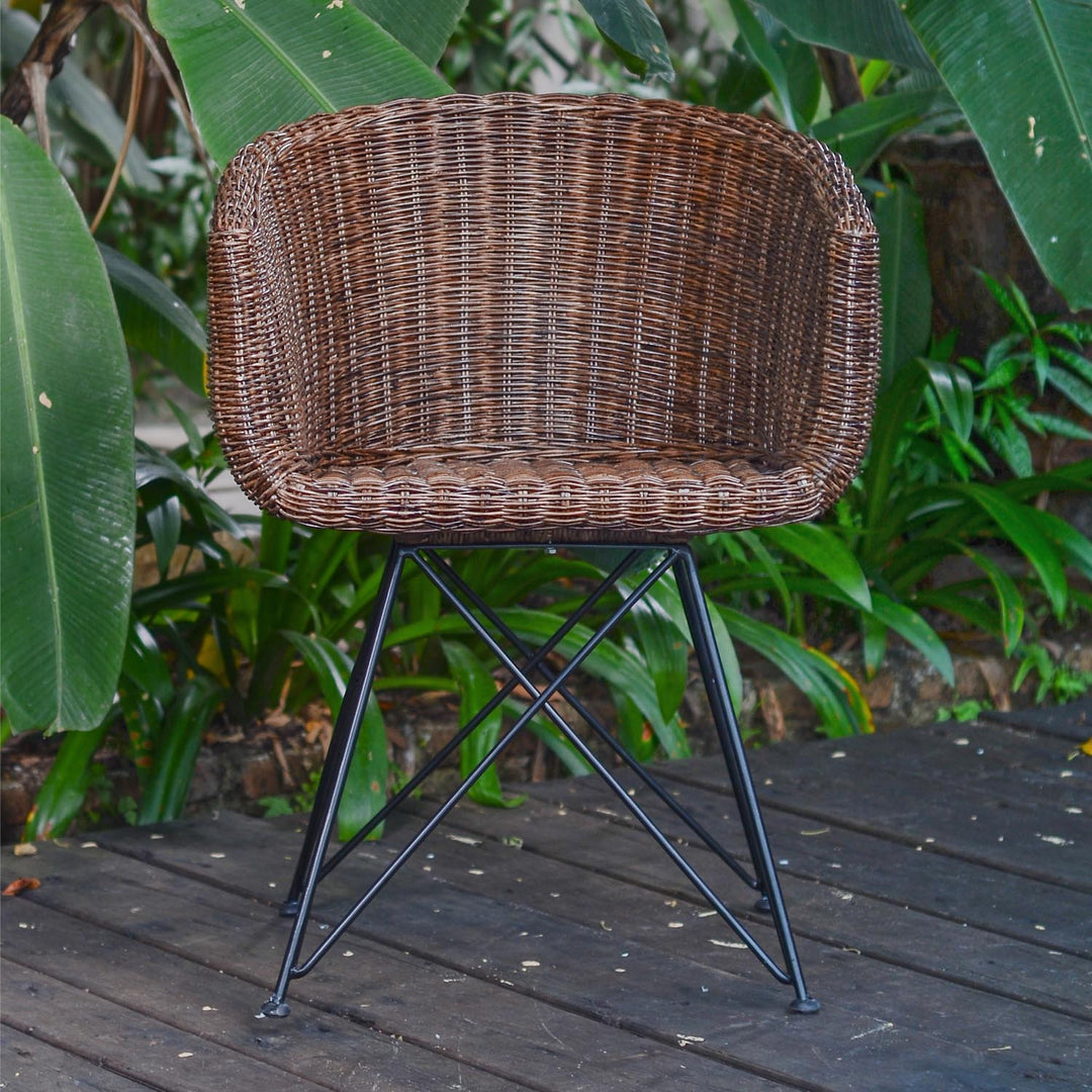 Poltrona Paris em rattan natural