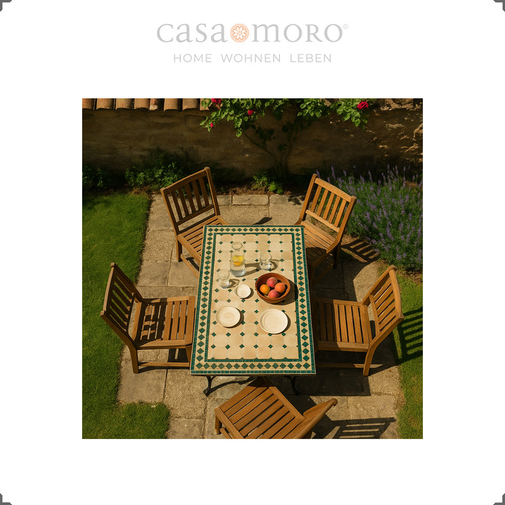 Mesa de jantar grande para jardim, terraço, sala de jantar, sala de estar ou varanda