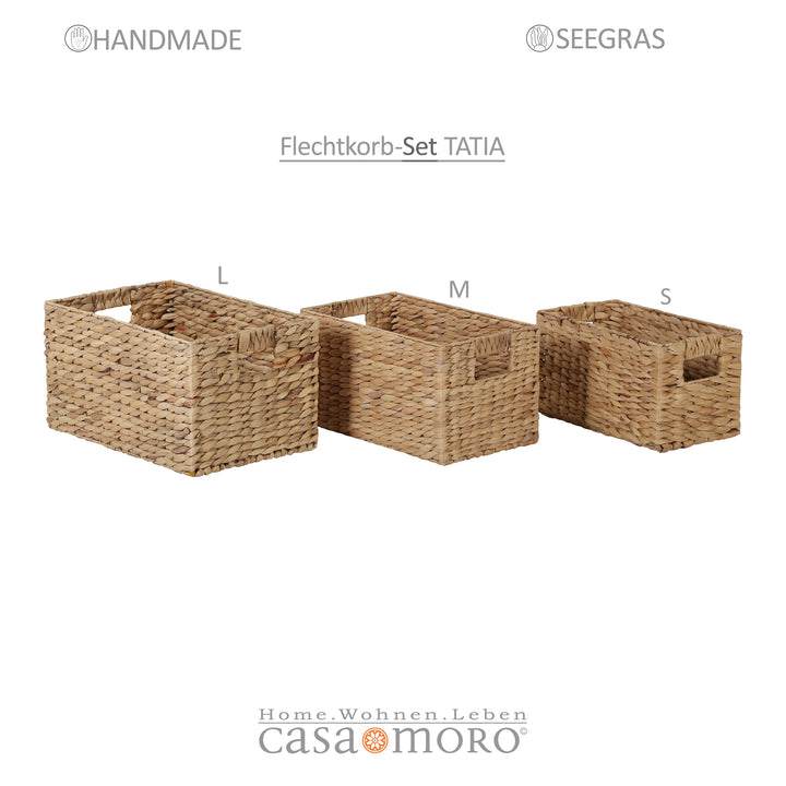 Conjunto de 3 caixas de arrumação Tatia