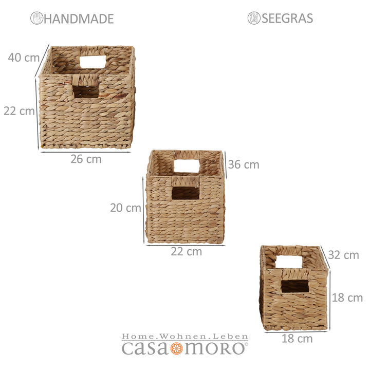Conjunto de 3 caixas de arrumação Tatia