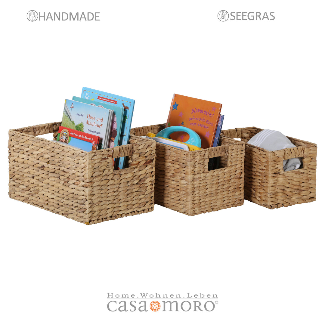 Conjunto de 3 caixas de arrumação Tatia