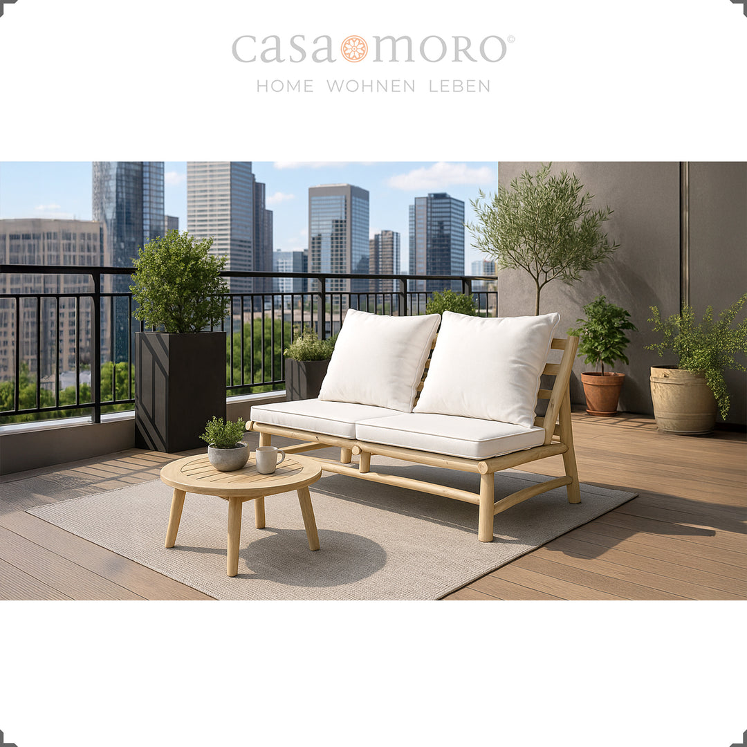 Sofá de jardim Lounge Design, construção robusta em teca