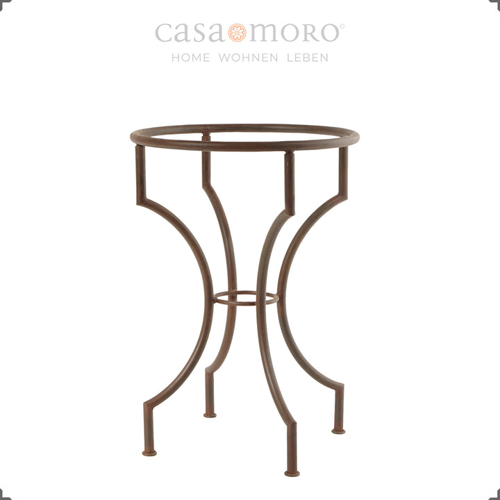 Estrutura de mesa em ferro forjado com acabamento em verniz transparente – para Ø 60 cm