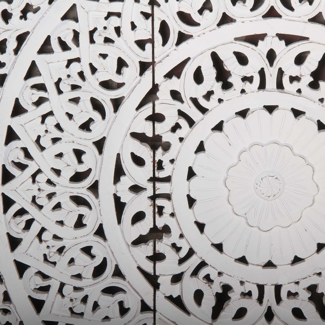 Mandala Hawa em madeira indiana