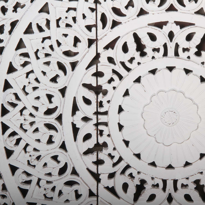 Mandala Hawa em madeira indiana