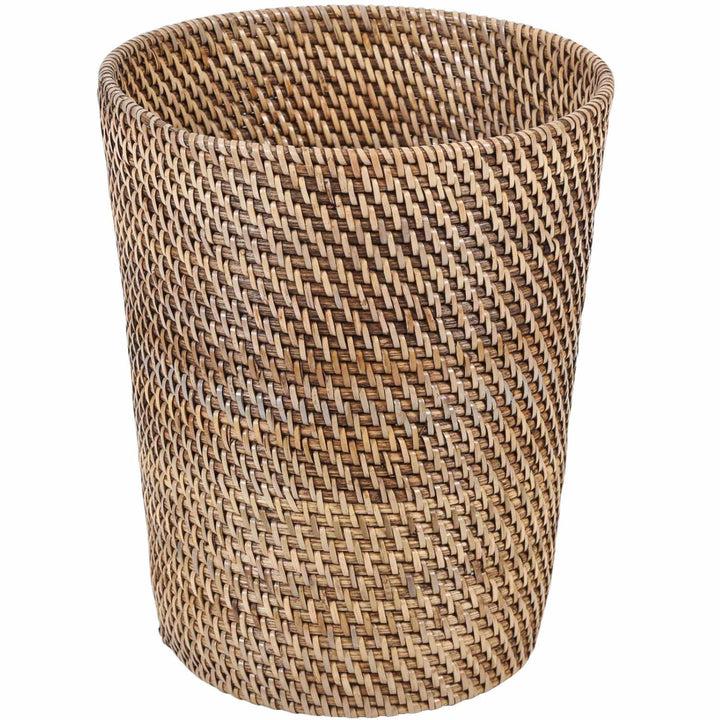 Cesto do lixo em rattan Nila castanho claro