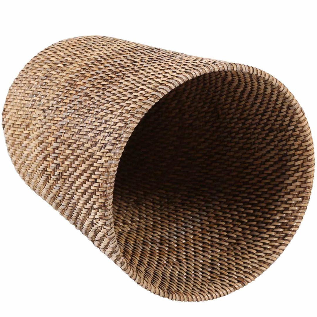 Cesto do lixo em rattan Nila castanho claro