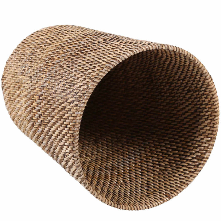 Cesto do lixo em rattan Nila castanho claro