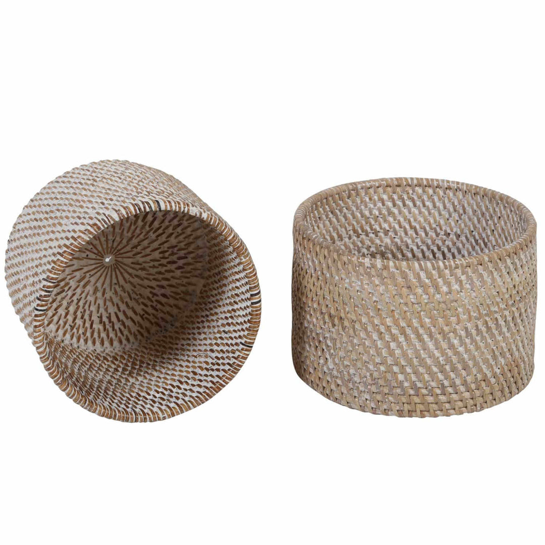 Cesto para talheres Lilia White washed