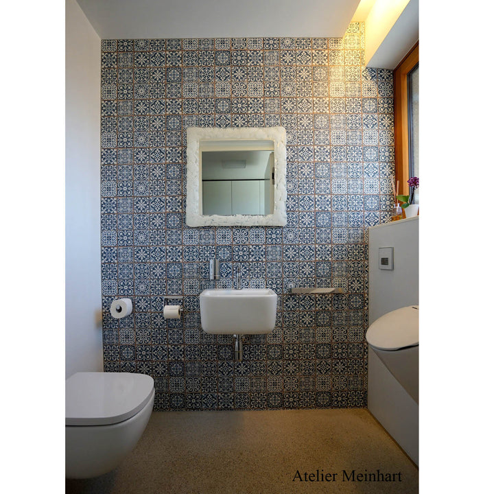Azulejos marroquinos em estilo patchwork retro, 33 x 33 cm – Vintage