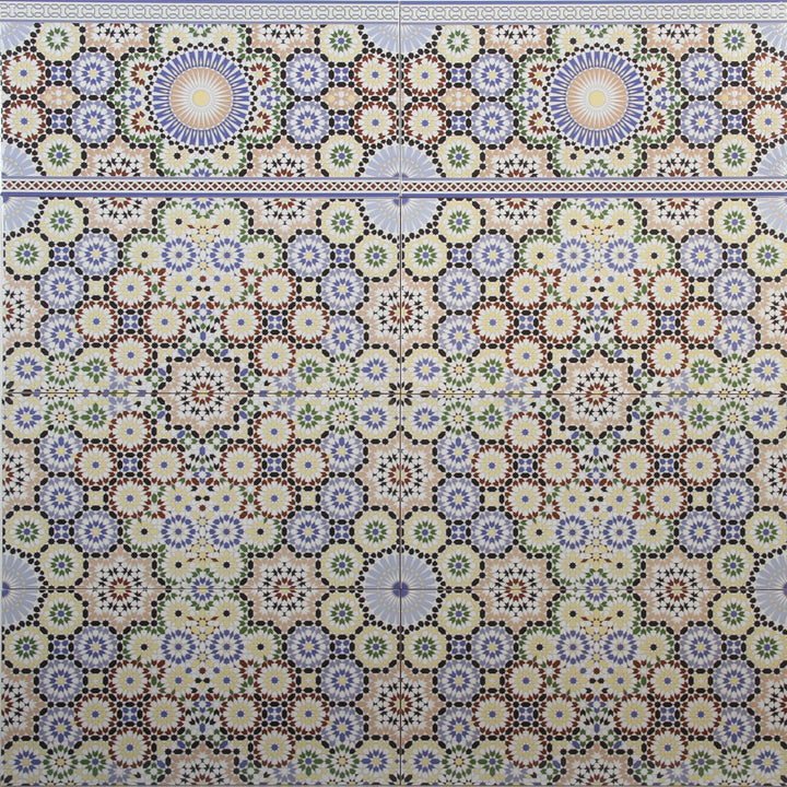 Azulejos de parede marroquinos 50x25 cm – Padrão em mosaico