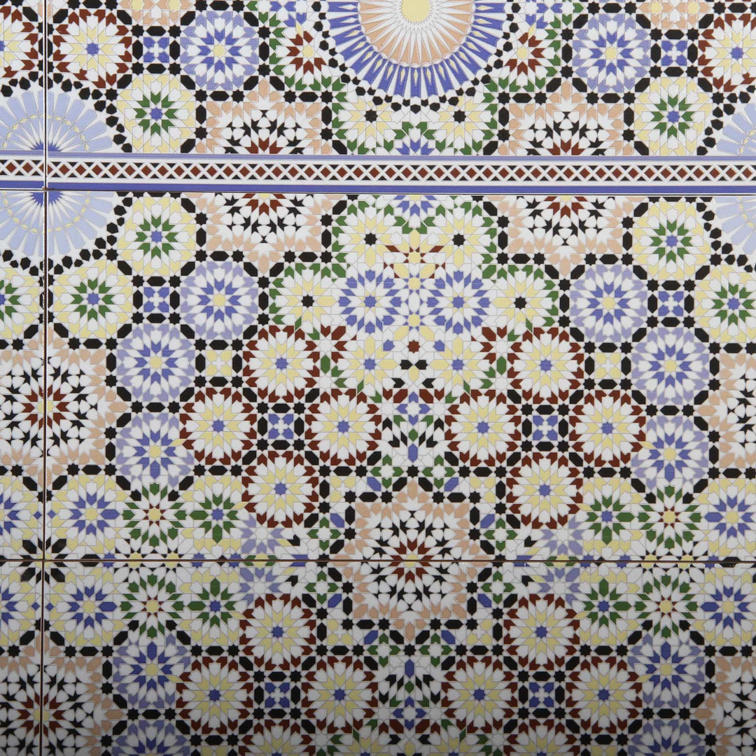 Azulejos de parede marroquinos 50x25 cm – Padrão em mosaico