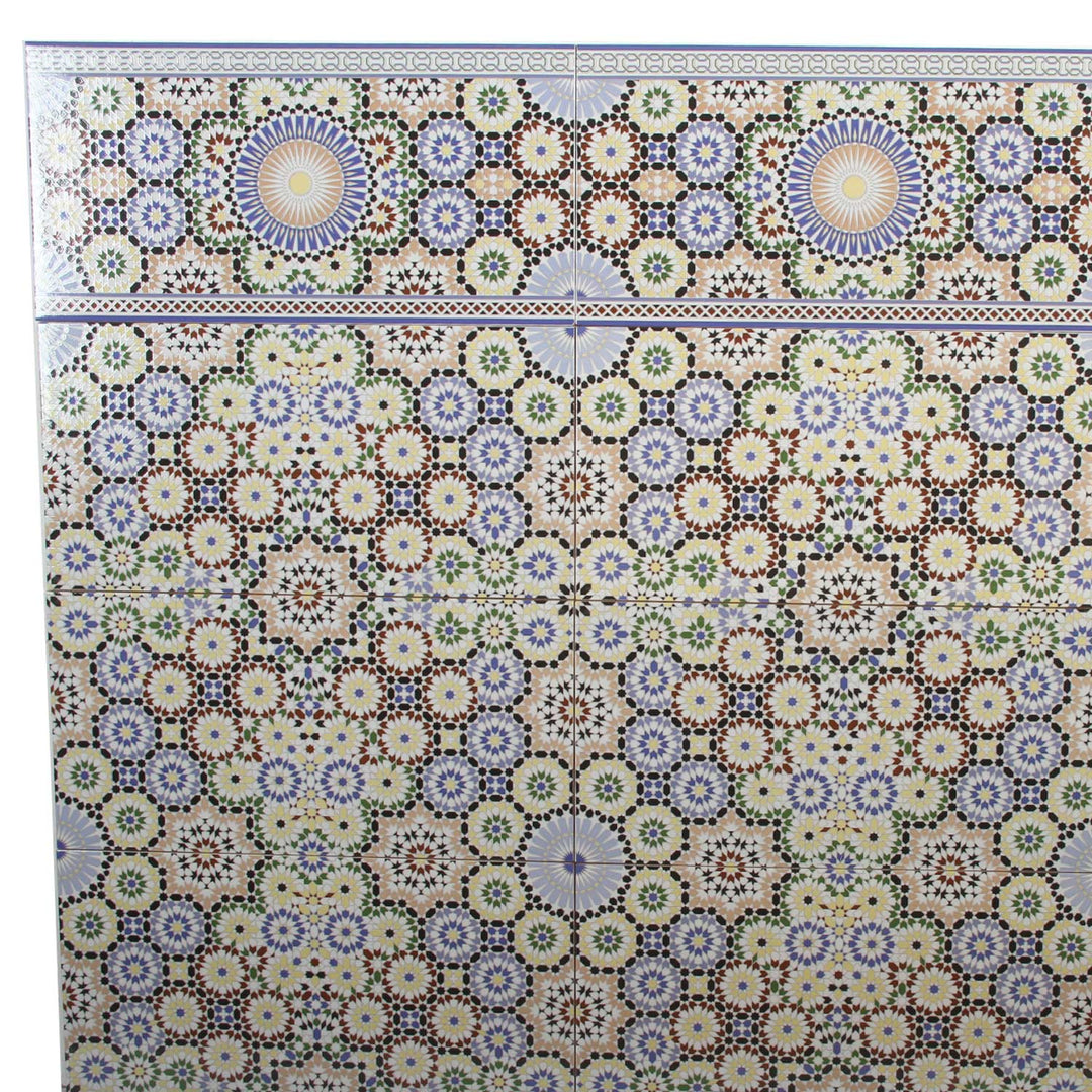 Azulejos de parede marroquinos 50x25 cm – Padrão em mosaico