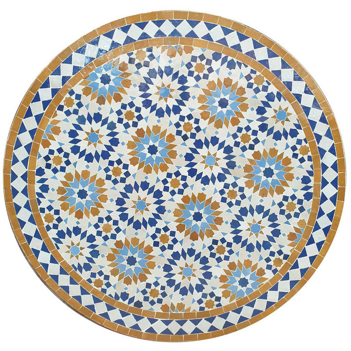 Mesa em mosaico D80 Ankabut-Castanho
