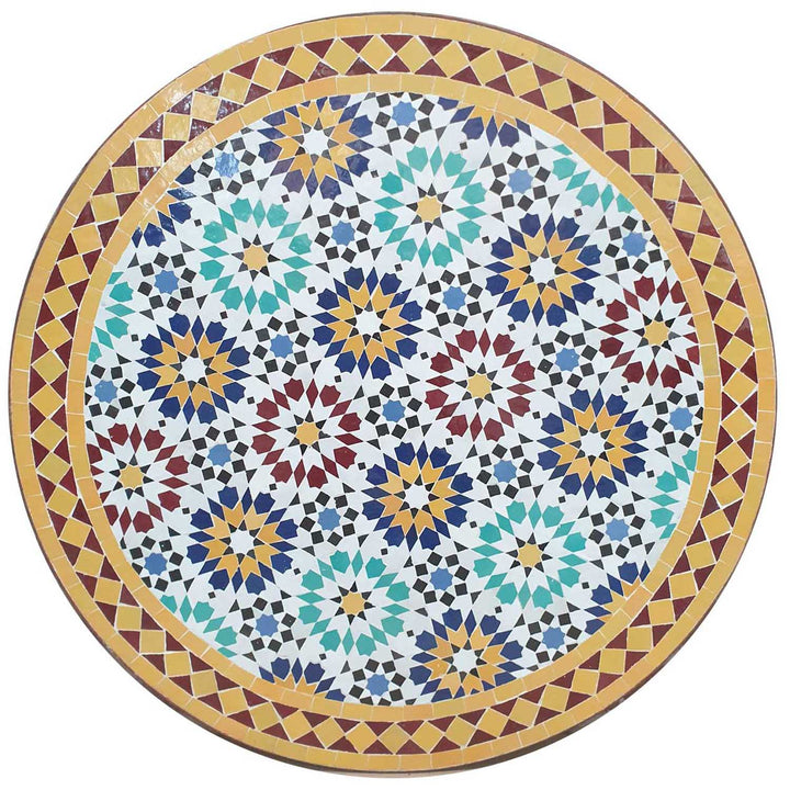 Mesa em mosaico D80 Ankabut Amarela