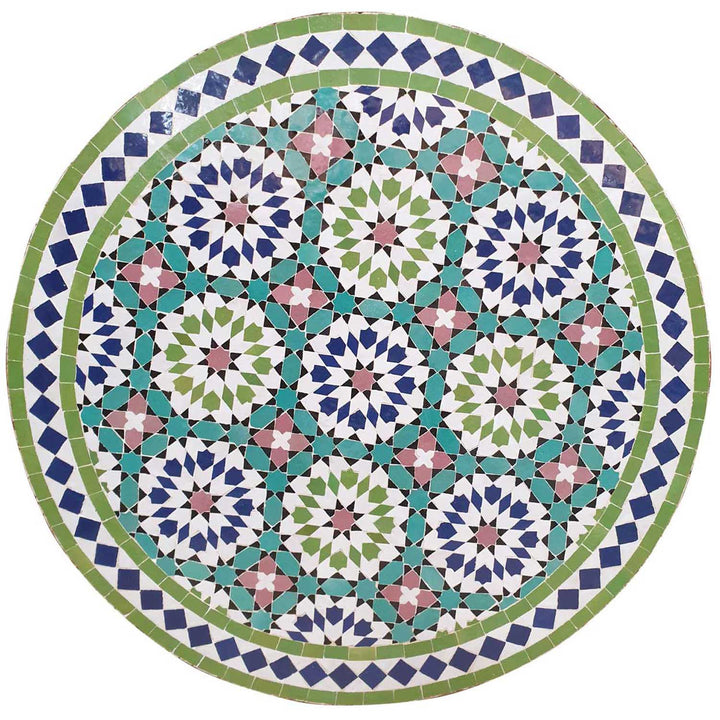 Mesa em mosaico D80 Ankabut Verde