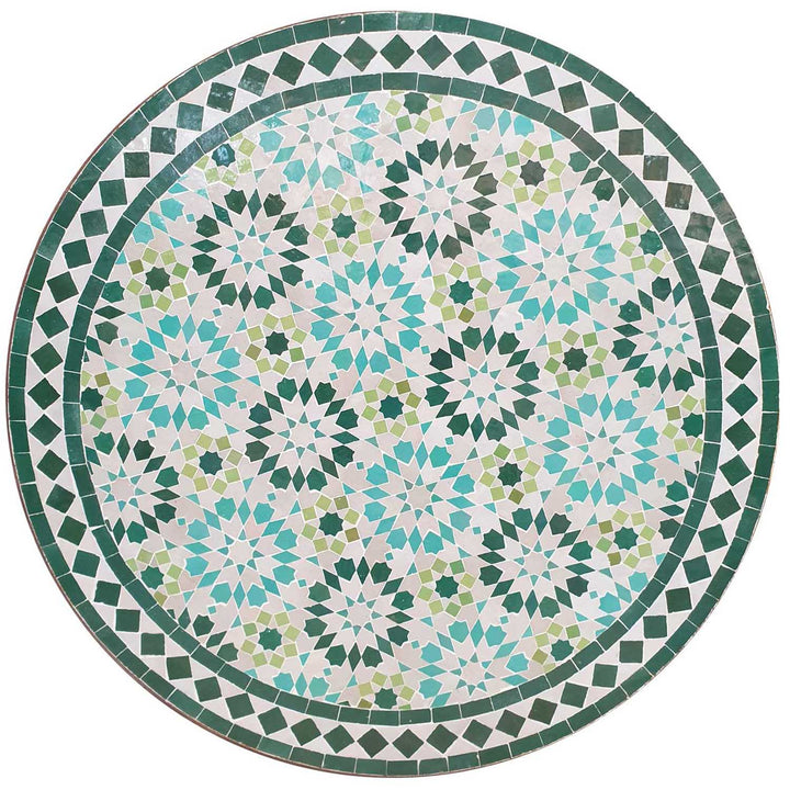 Mesa em mosaico D80 Ankabut Turquesa