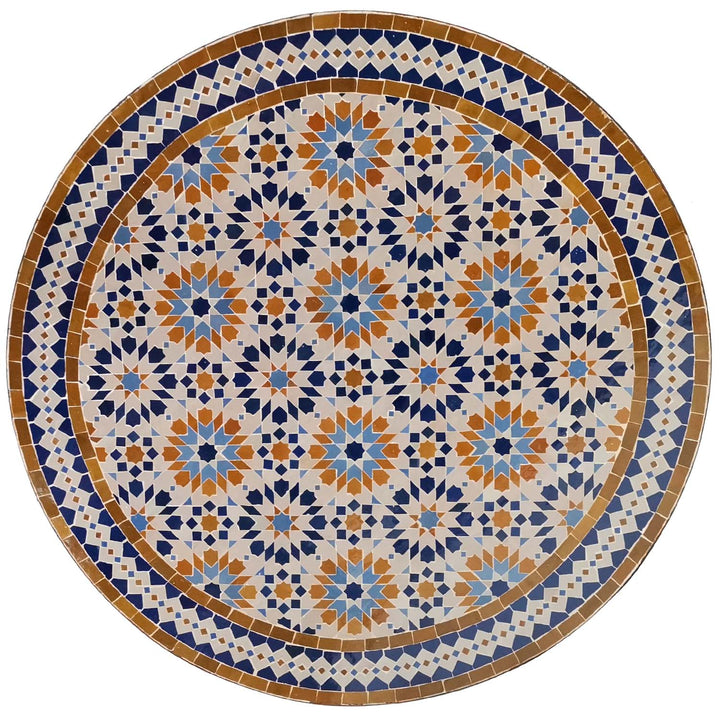 Mesa em mosaico D90 Ankabut Castanho