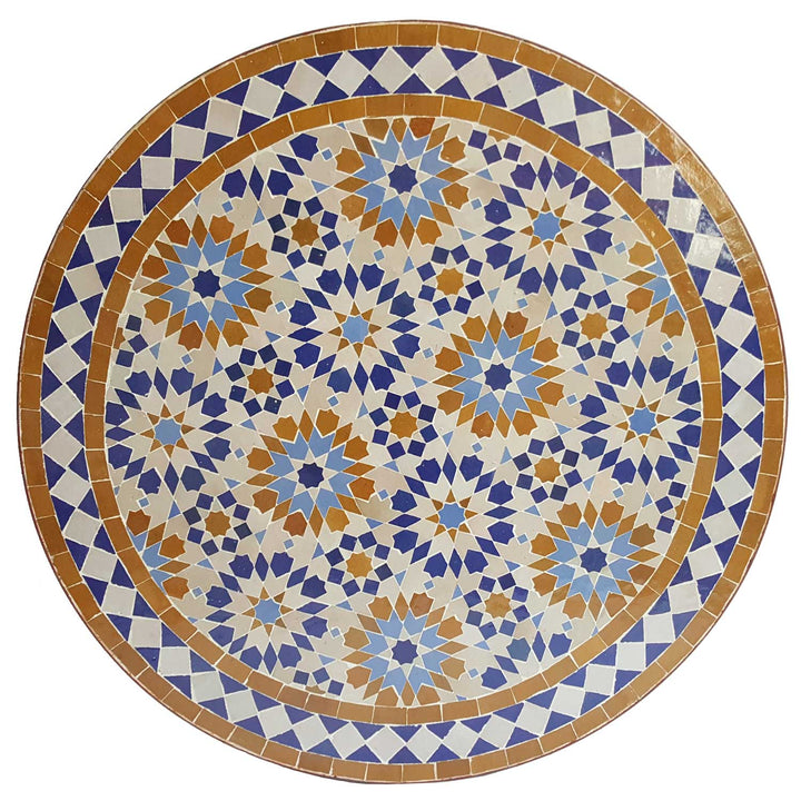 Mesa de bistrô redonda Mosaik, 70 cm, Ankabut, castanho