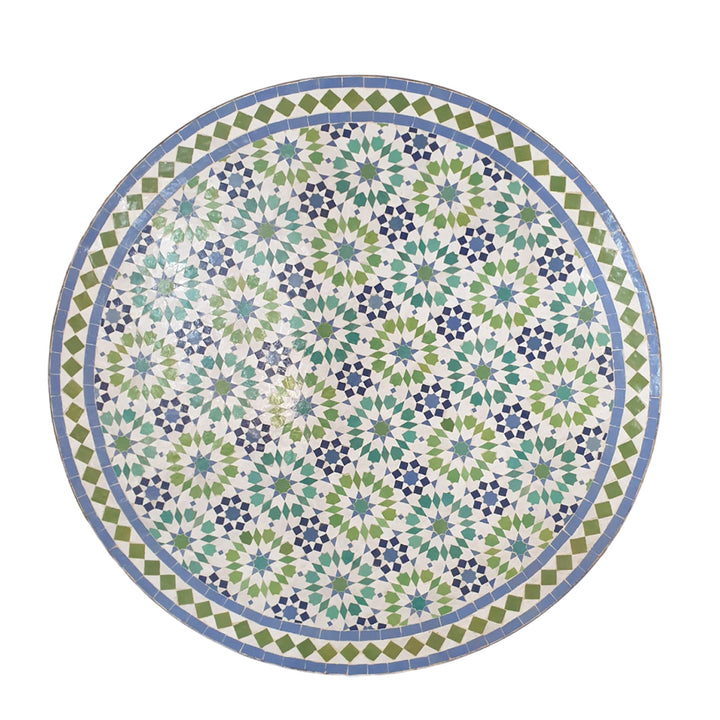 Mesa em mosaico D100 Ankabut Azul Verde