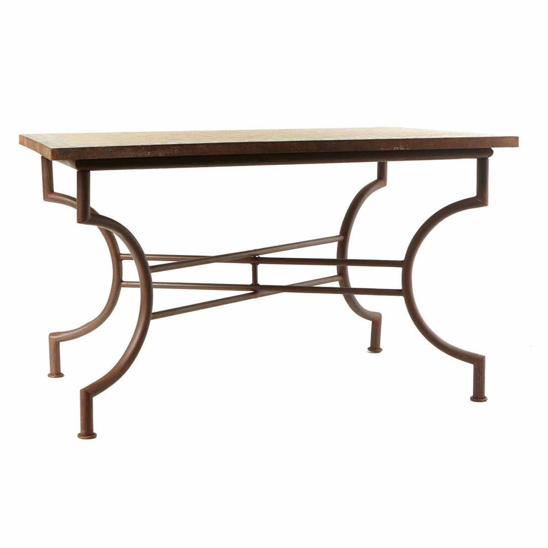 Mesa de jantar Mosaik 120x80, esmaltada em verde e branco