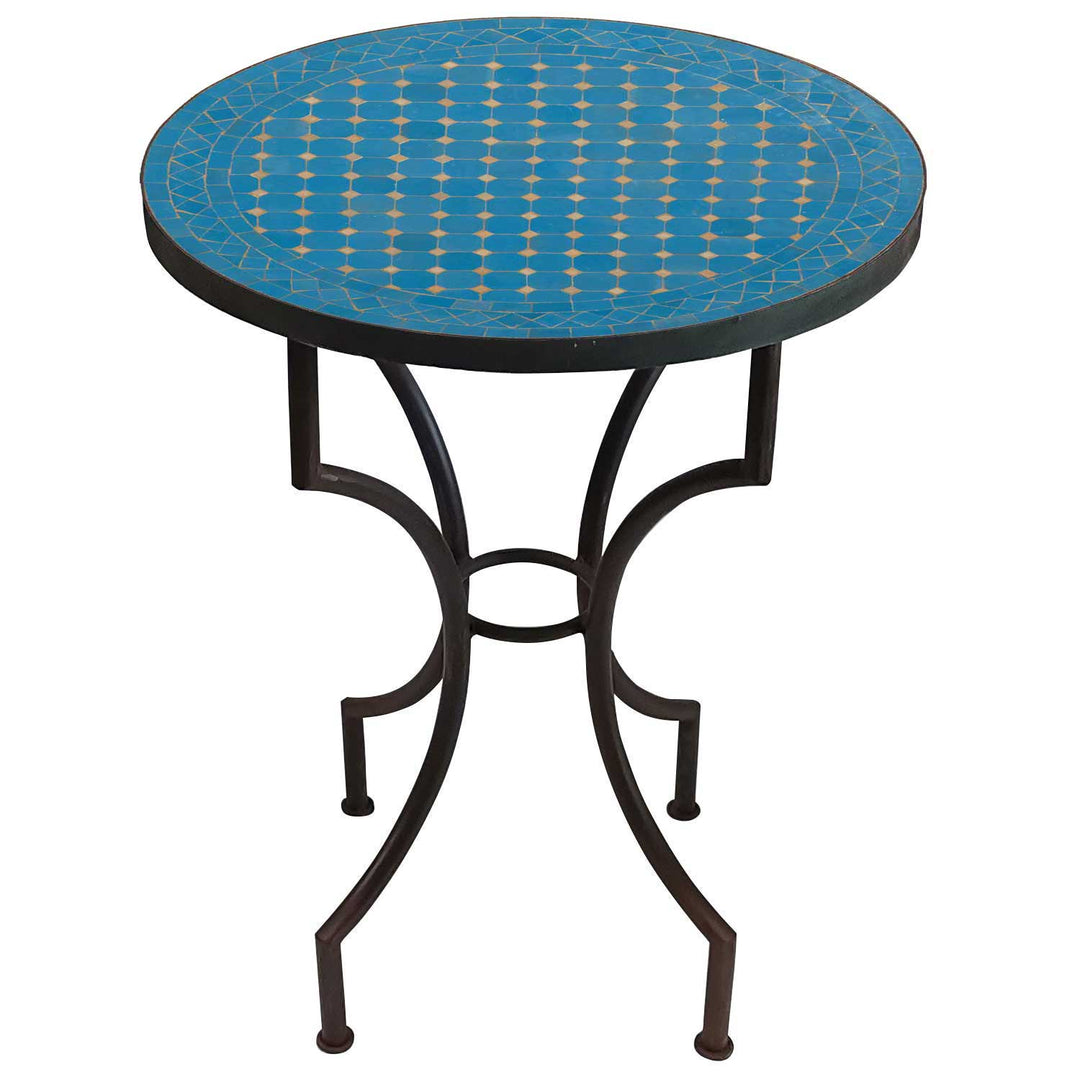 Mesa em mosaico do Marrocos - Redonda - M60-12