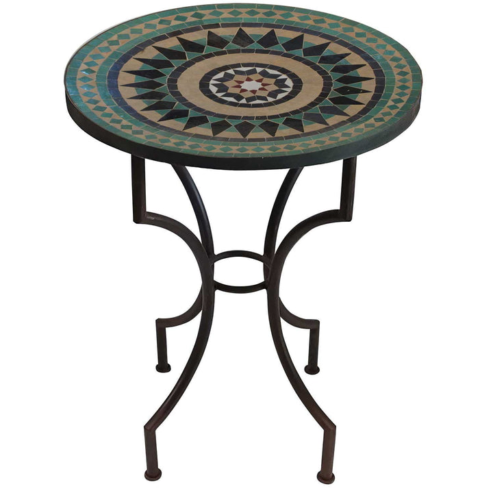 Mesa com mosaico em forma de estrela do Marrocos