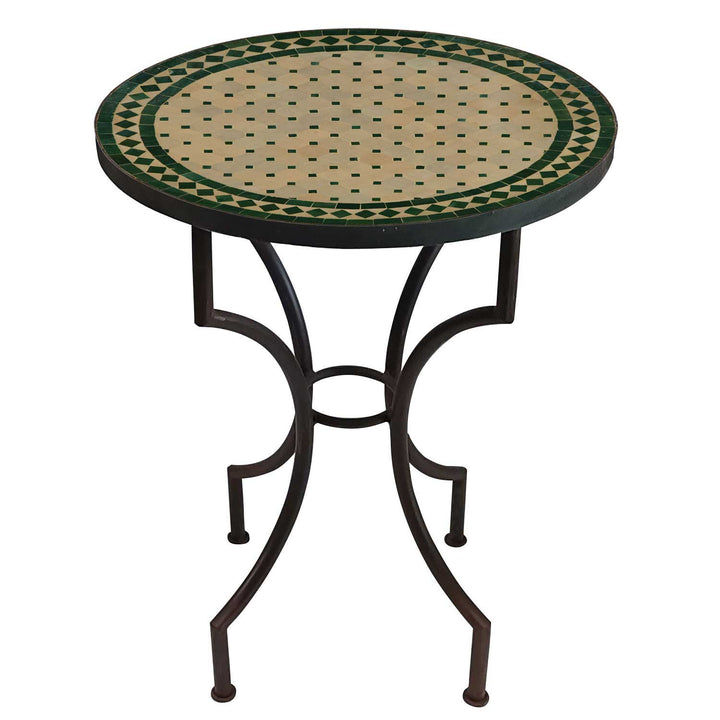 Mesa de terraço de 60 cm, mesa em mosaico