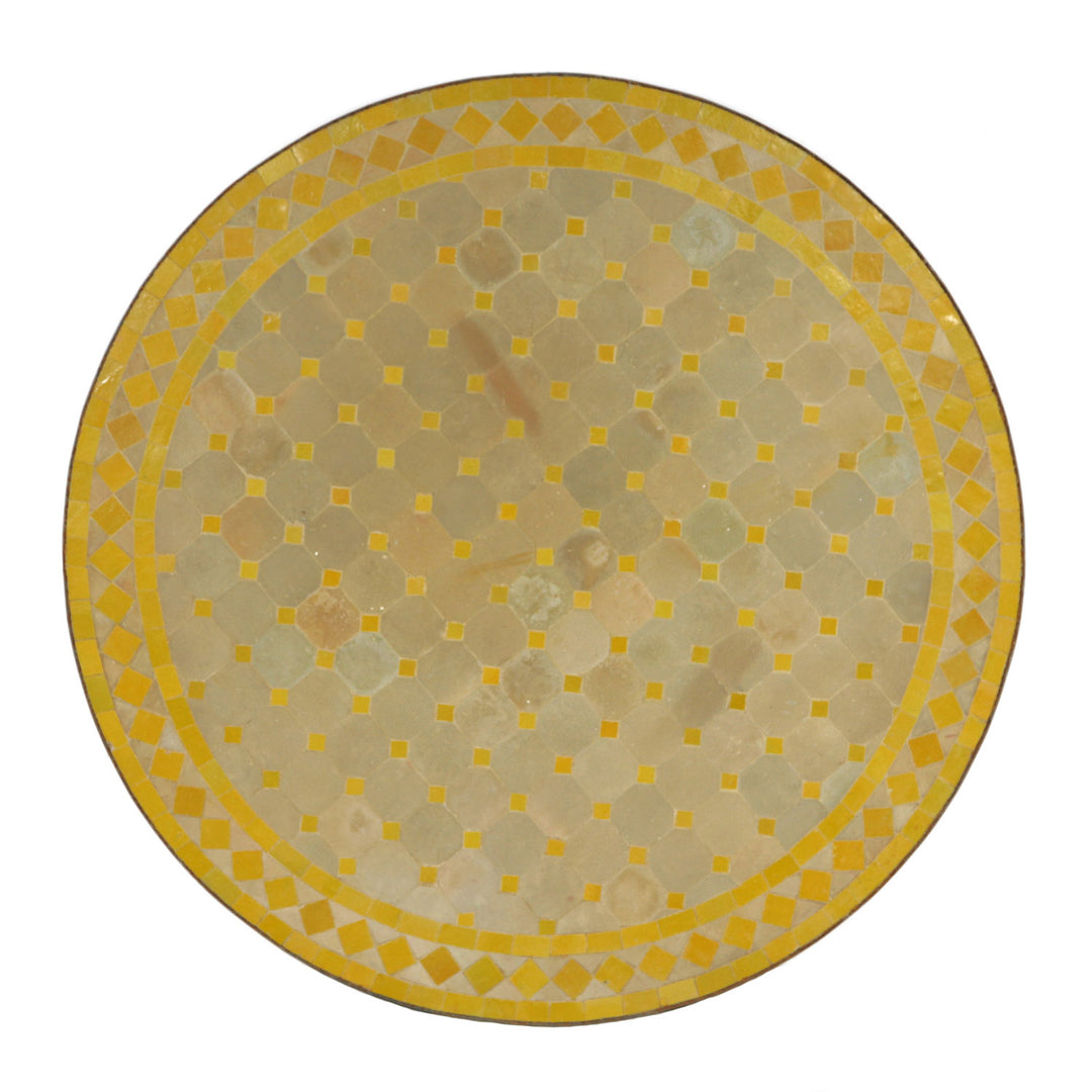 Mesa em mosaico D80 Amarelo Losango