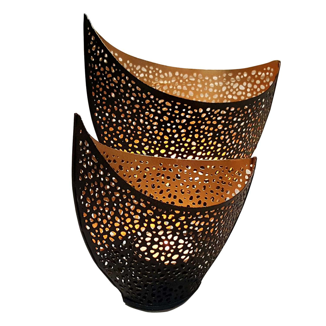 Conjunto de castiçais orientais Kanja