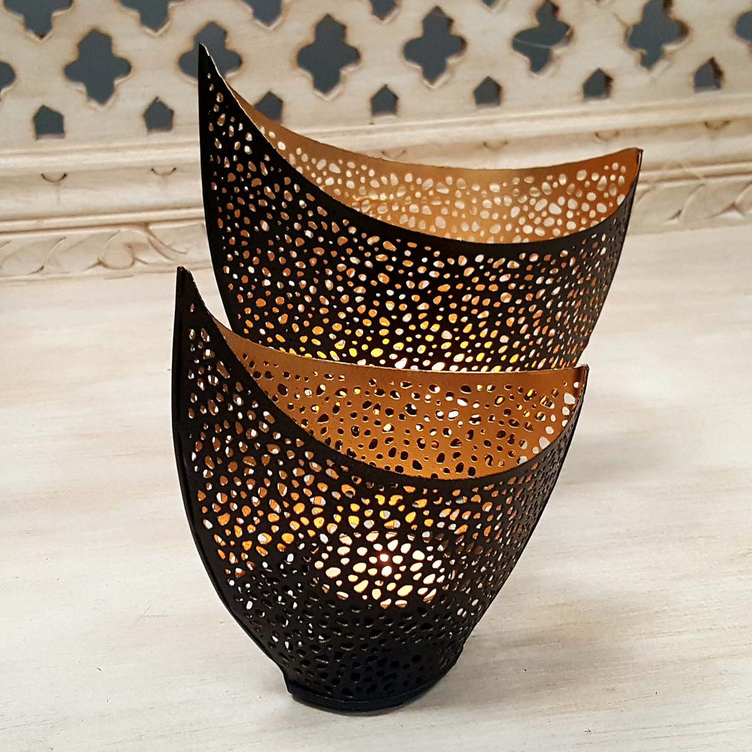 Conjunto de castiçais orientais Kanja