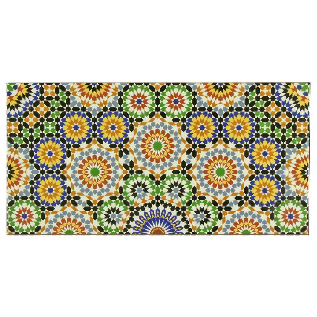 Azulejos de parede orientais 50x25 cm – Cerâmica multicolorida