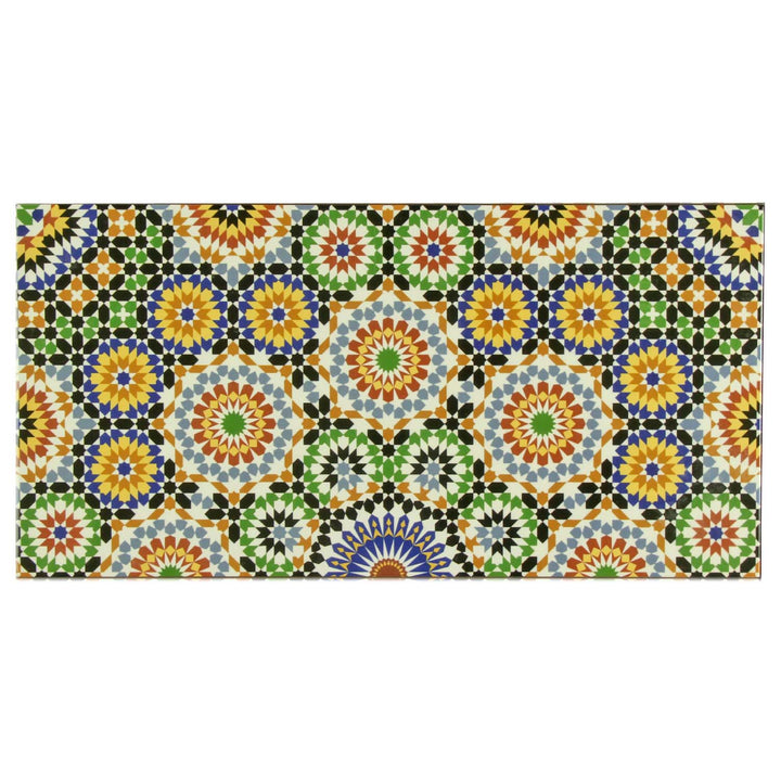 Azulejos de parede orientais 50x25 cm – Cerâmica multicolorida