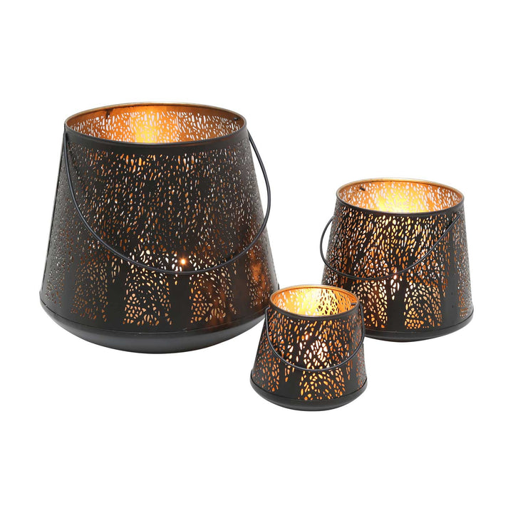 Conjunto de 3 castiçais orientais Como