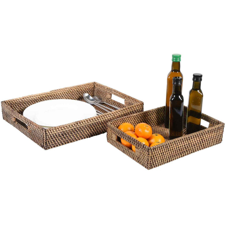 Bandeja de rattan Lisa retangular
