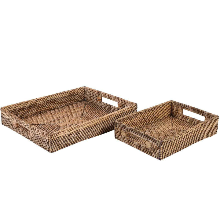 Bandeja de rattan Lisa retangular
