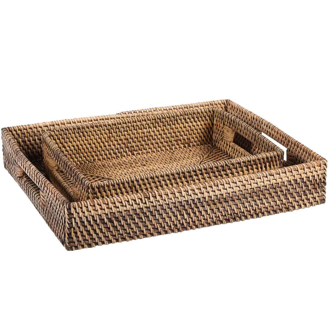 Bandeja de rattan Lisa retangular