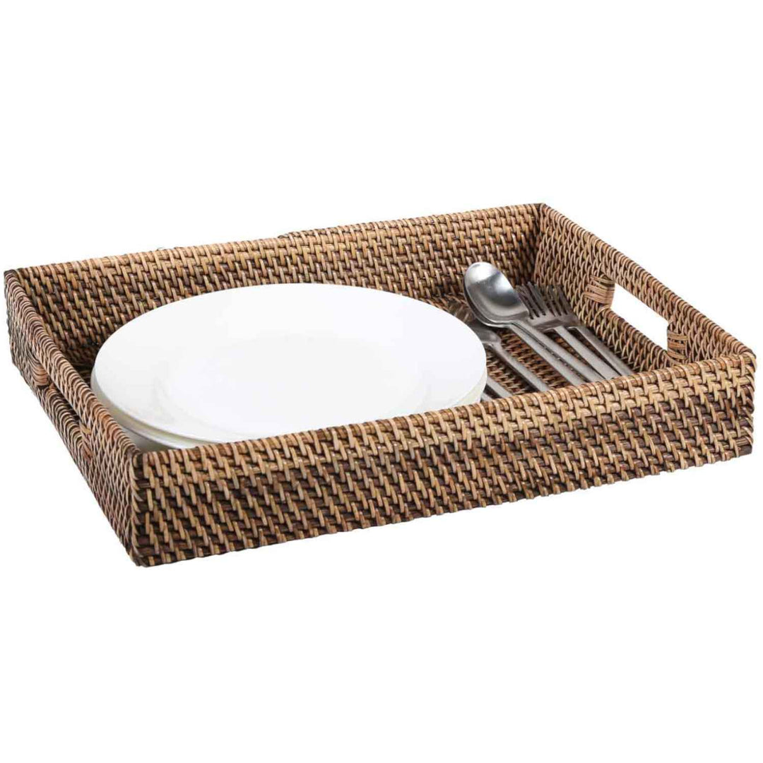 Bandeja de rattan Lisa retangular