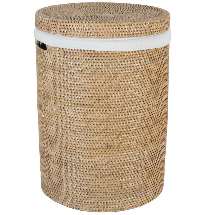 Cesto de roupa suja em rattan Cleo Natural