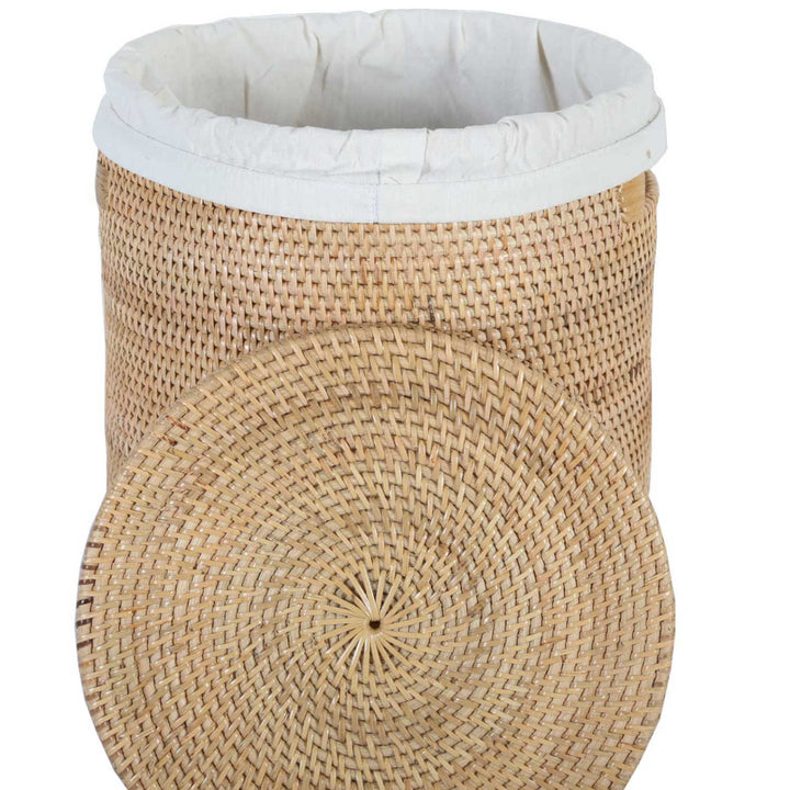 Cesto de roupa suja em rattan Cleo Natural