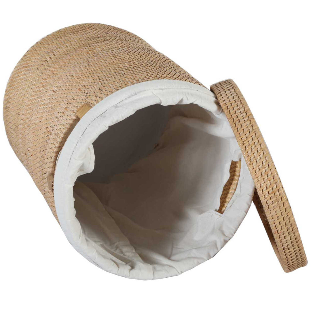 Cesto de roupa suja em rattan Cleo Natural