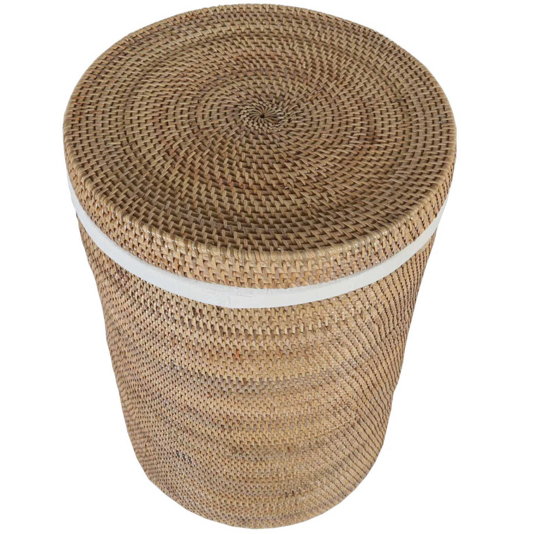 Cesto de roupa suja em rattan Cleo Natural